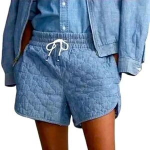 Polo Ralph Lauren Quilted Chambray Drawstring Short Size S NWT